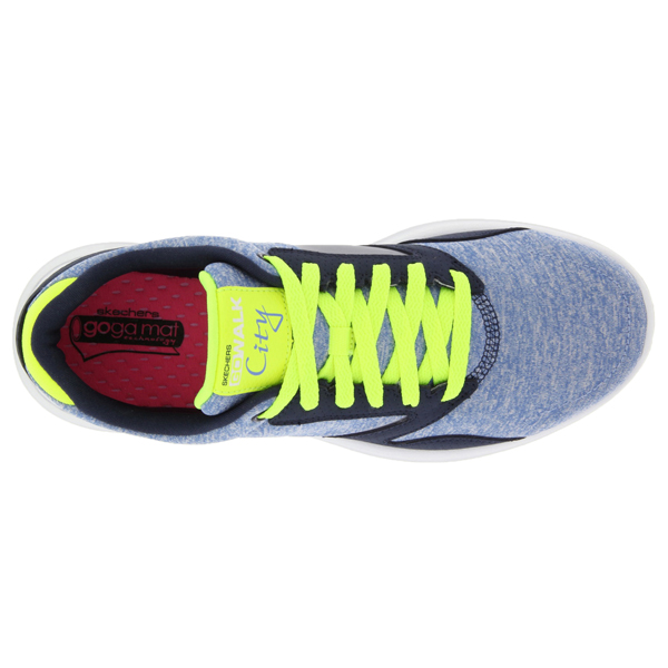 Skechers Women GOwalk City - Uptown Navy/Lime