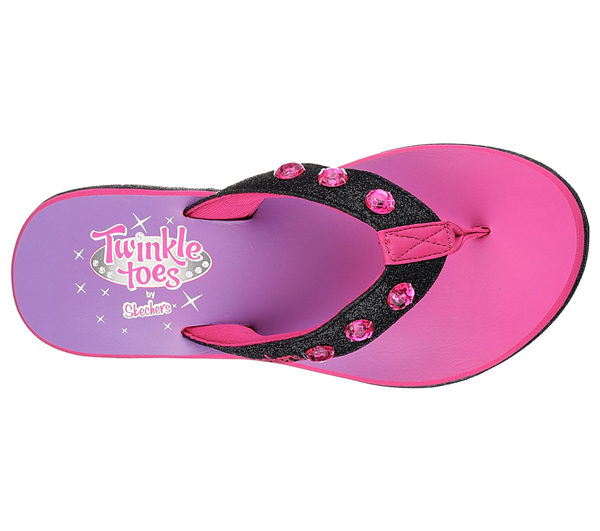 Skechers Girls Twinkle Toes: Sunshines Black/Hot Pink