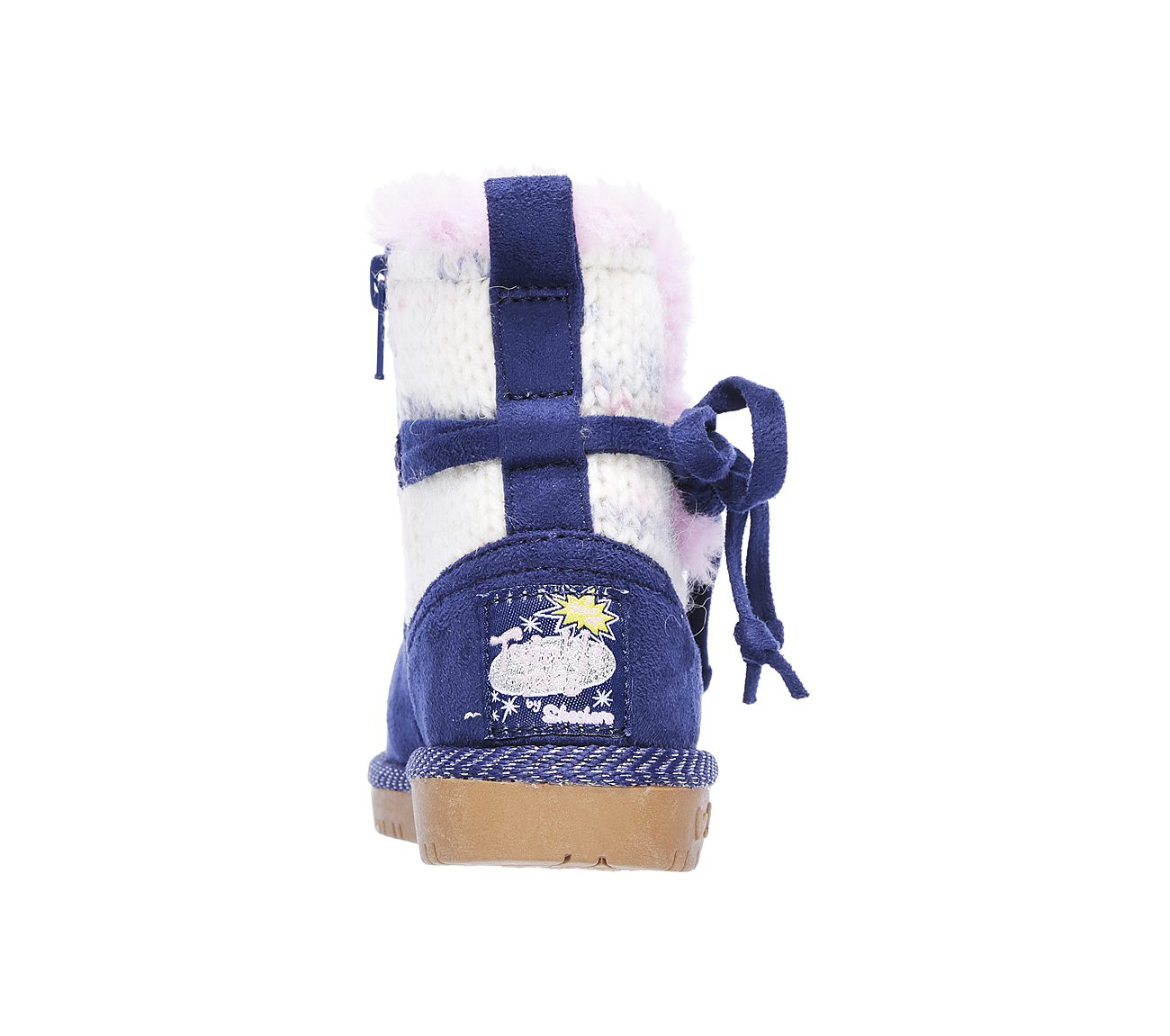 Skechers Girls Twinkle Toes: Glamslam - Cozy Daze Navy/Pink