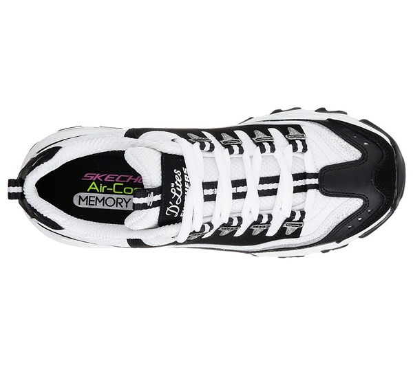 Skechers Women D'Lites - New Retro Black/White