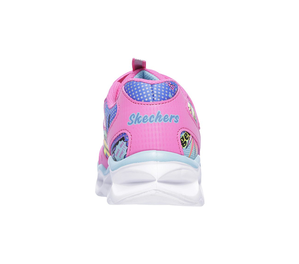 Skechers Girls S Lights: Lumi-Luxe Neon Pink/Multi