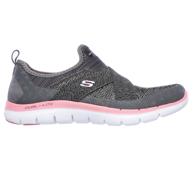 Skechers Women Flex Appeal 2.0 - New Image Charcoal/Coral