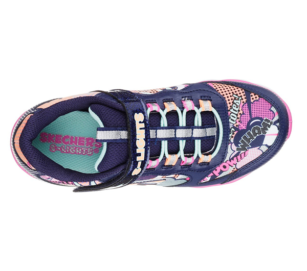 Skechers Girls S Lights: Lumi-Luxe Navy/Multi