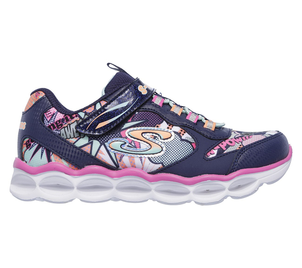 Skechers Girls S Lights: Lumi-Luxe Navy/Multi