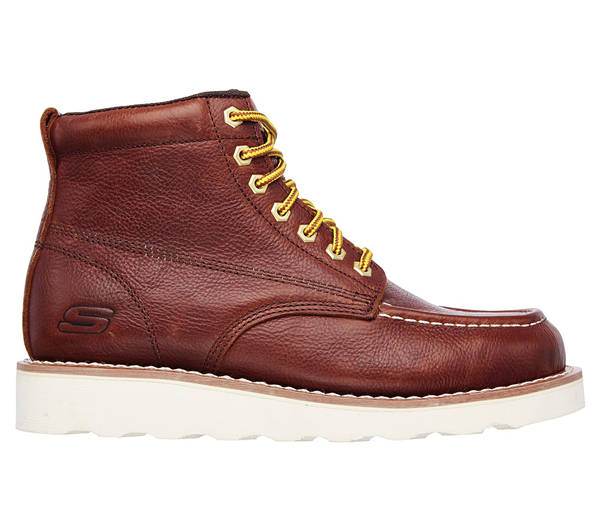 Skechers Men Work: Relaxed Fit Pettus Red/Brown