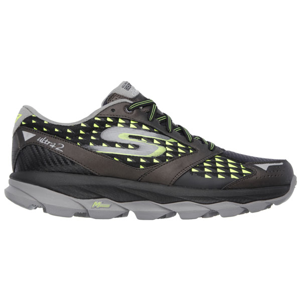 Skechers Men Extra Wide Fit (4E) Shoes - Ultra Black/Lime