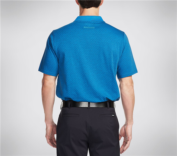 Skechers Men GO Golf Prado Jacquard Polo Shirt Blue