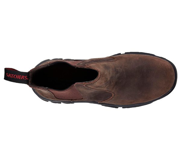 Skechers Men Work: Relaxed Fit Burgin - Glennert Comp Toe Dark Brown