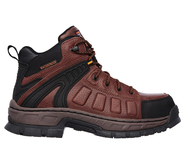 Skechers Men Work: Relaxed Fit Vinten - Gurdon Comp Toe Brown