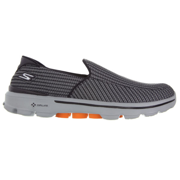 Skechers Men Extra Wide Fit (4E) Shoes - Charcoal/Orange