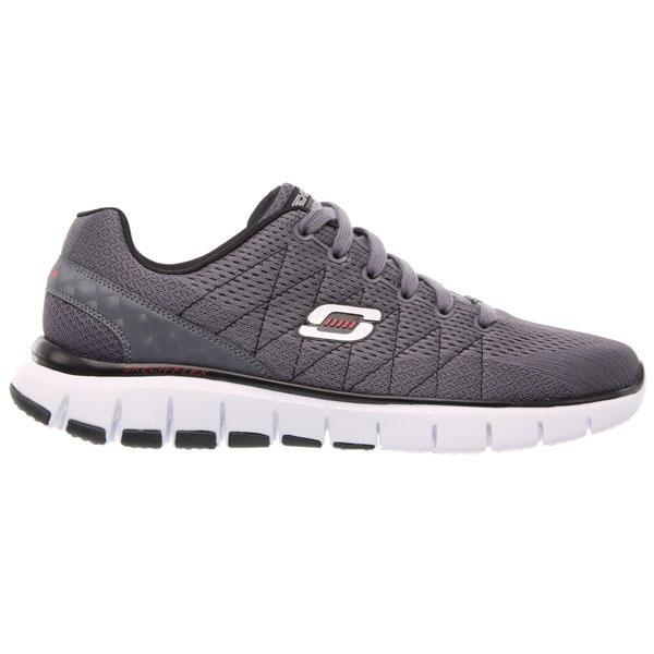 Skechers Men Extra Wide Fit (4E) Shoes - Skech-Flex Charcoal/Black