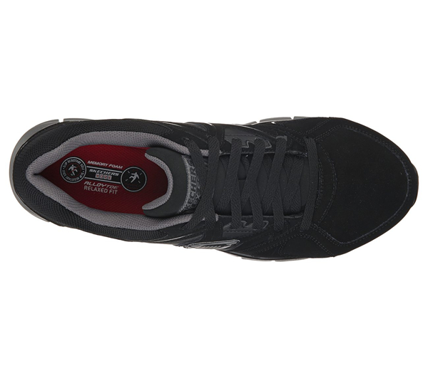 Skechers Men Work: Relaxed Fit Synergy - Ekron Alloy Toe Black/Charcoal