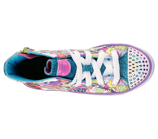 Skechers Girls Twinkle Toes: Shuffles - Trendy Talk Multi