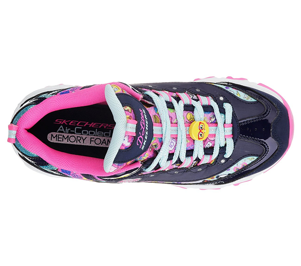 Skechers Girls D'Lites - Kickin Cool Navy/Multi