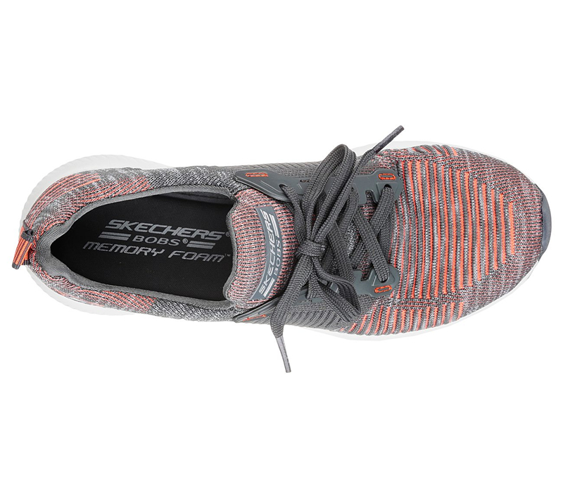 Skechers Women Bobs Squad Charcoal/Orange