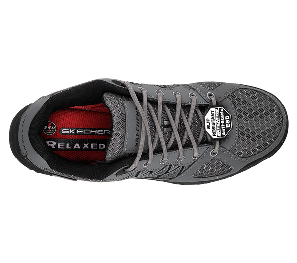 Skechers Men Work: Relaxed Fit Conroe - Dierks ESD Gray/Black