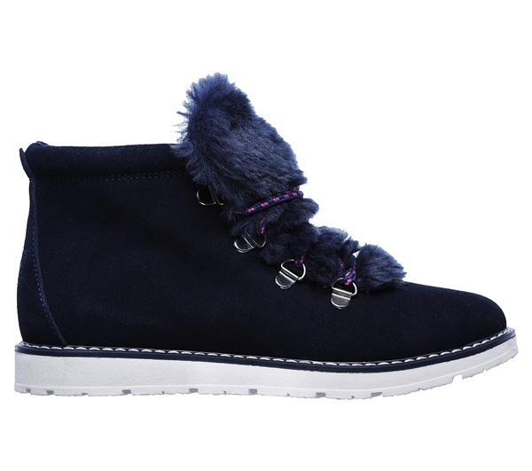 Skechers Women Bobs Alpine - Fur-Eva Navy