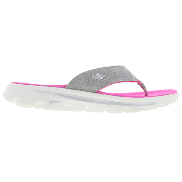 Skechers Women Gowalk Move - Solstice Gray/Hot Pink