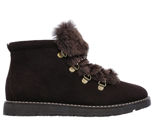 Skechers Women Bobs Alpine - Fur-Eva Chocolate
