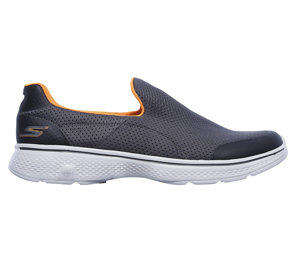 Skechers Men GOwalk 4 - Incredible Charcoal/Orange