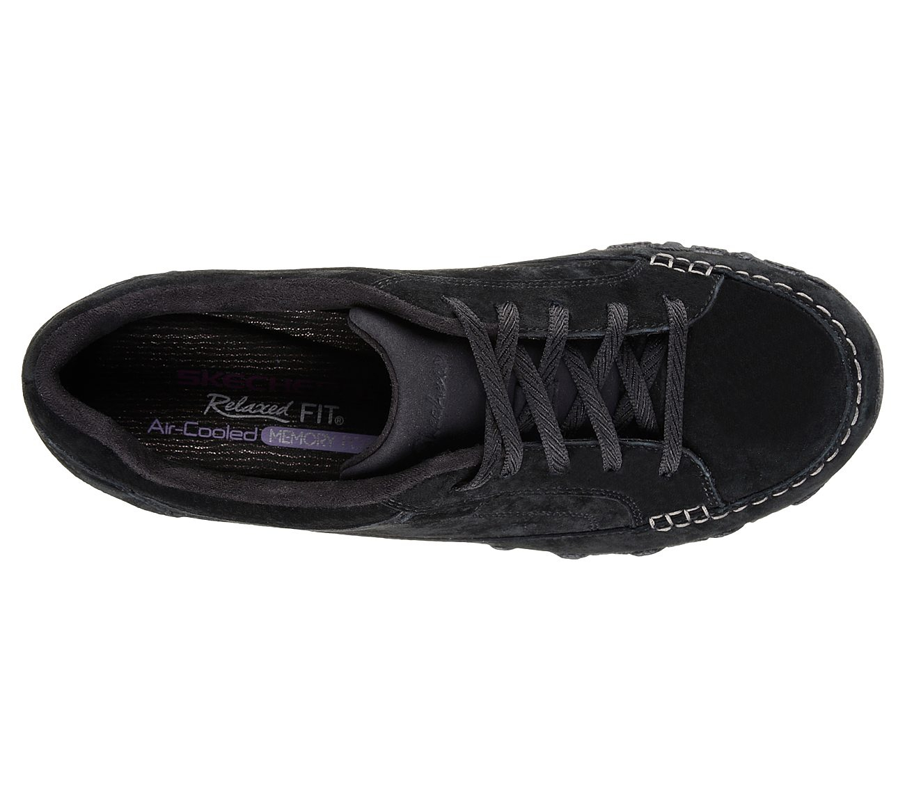 Skechers Women Relaxed Fit: Bikers - Curbed Black