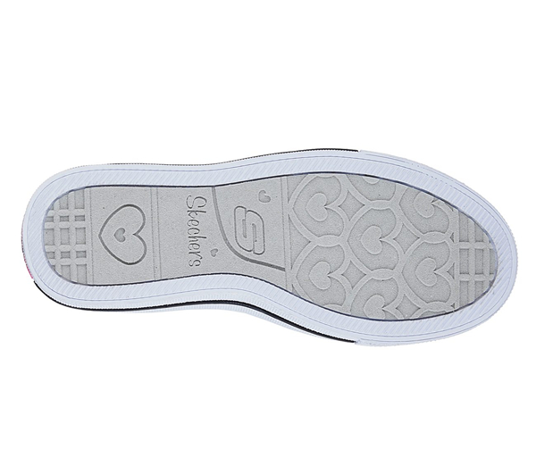 Skechers Girls Twinkle Toes: Shuffles - Rockin Stars Black/Neon Pink