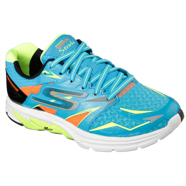 Skechers Men Extra Wide Fit (4E) Shoes - Strada Blue/Lime