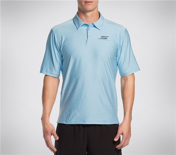 Skechers Men GO Golf Pine Valley Polo Shirt Light Blue