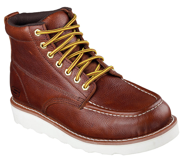 Skechers Men Work: Relaxed Fit Pettus Red/Brown