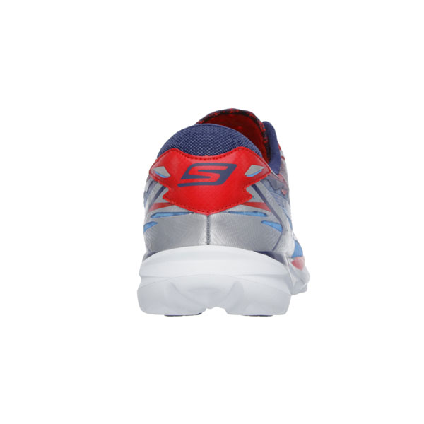 Skechers Men Extra Wide Fit (4E) Shoes - Speed Silver/Blue/Red