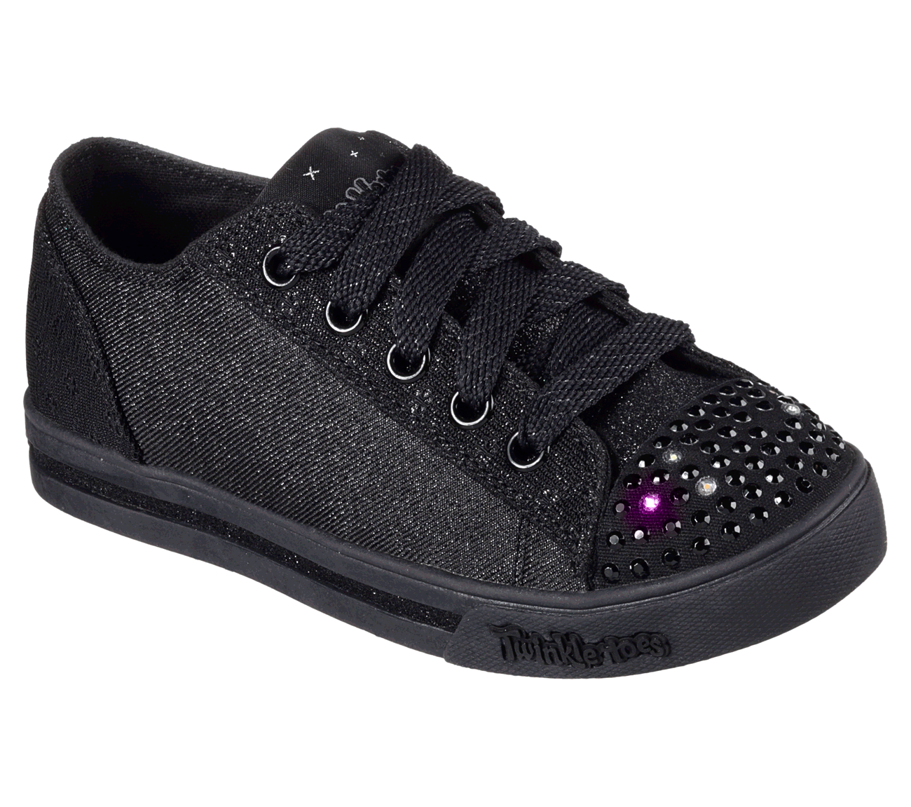 Skechers Girls Twinkle Toes: Sparkle Glitz - Roll Call Black