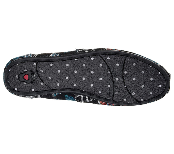 Skechers Women Bobs Plush - Festival Star Black/Red/Blue