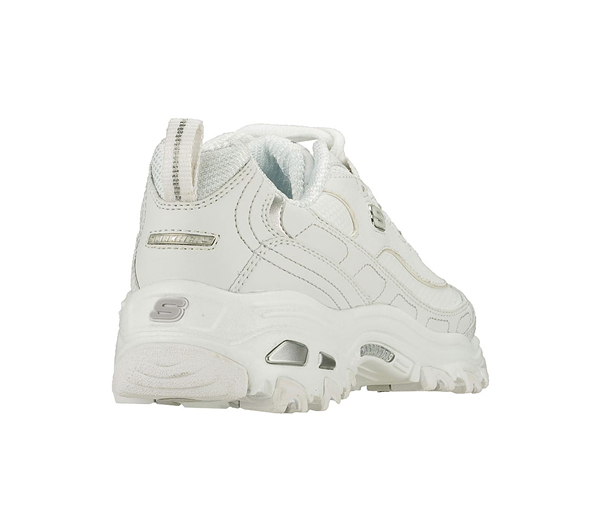 Skechers Women D'lites White/Sliver