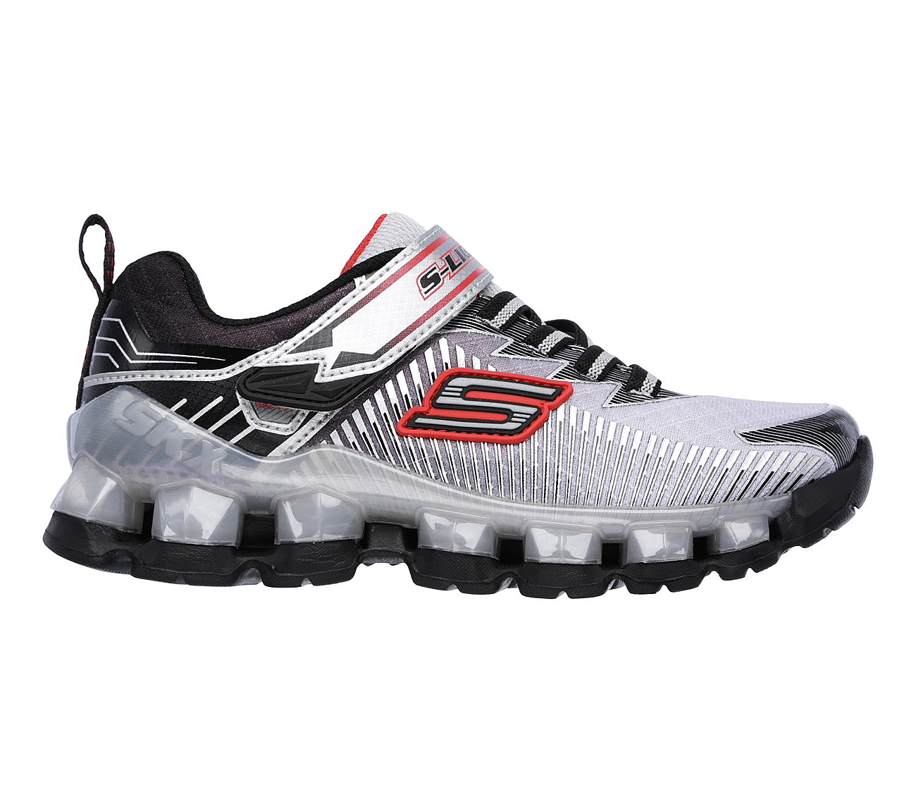 Skechers Boys S Lights: Flashpod - Scoria Sliver/Black