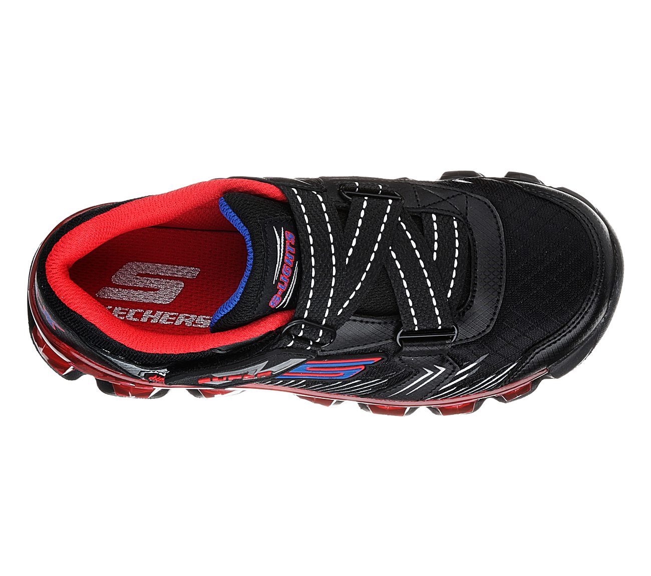 Skechers Boys S Lights: Flashpod - Skirmish Black/Red/Blue