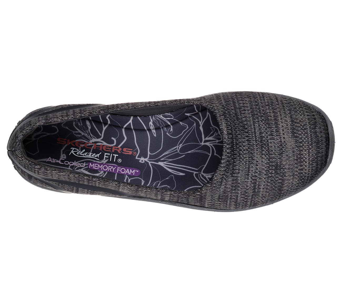 Skechers Women Relaxed Fit: Reggae Fest - Dread Knit Charcoal