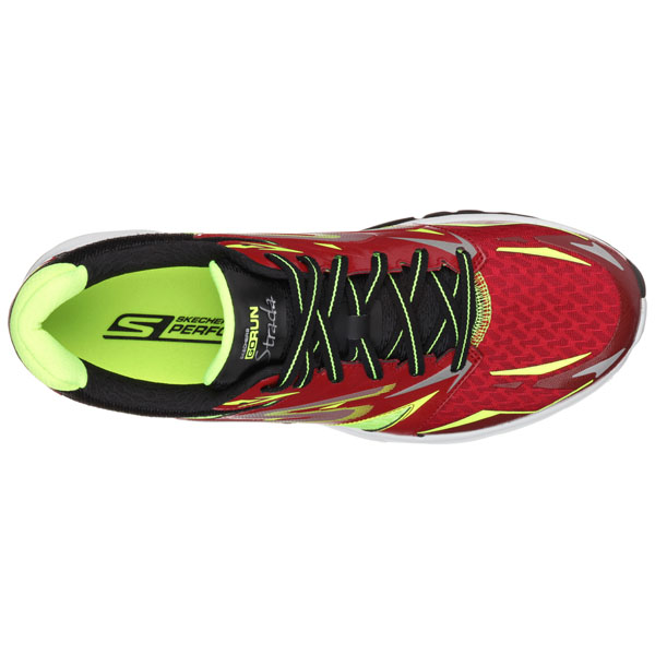 Skechers Men Extra Wide Fit (4E) Shoes - Strada Red/Lime