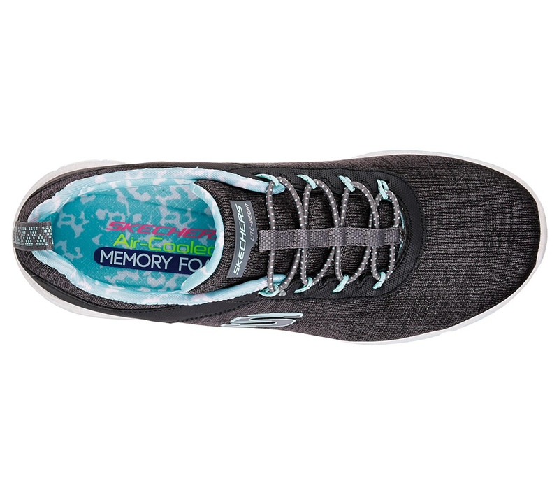 Skechers Women Burst 2.0 - Sunny Side Charcoal/Light Blue