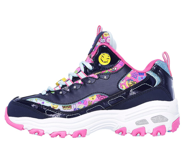 Skechers Girls D'Lites - Kickin Cool Navy/Multi