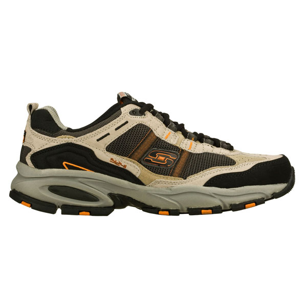 Skechers Men Extra Wide Fit (4E) Shoes - Trait Taupe/Black