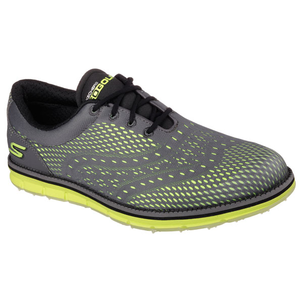 Skechers Men Extra Wide Fit (4E) Shoes - Charcoal/Lime