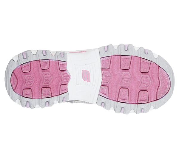 Skechers Girls D'Lites - Kickin Cool Silver/Multi