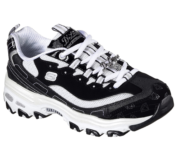 Skechers Women D'Lites - Be Dazzling Black/White