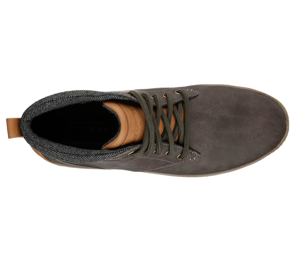 Skechers Men Boots: Helmer Charcoal