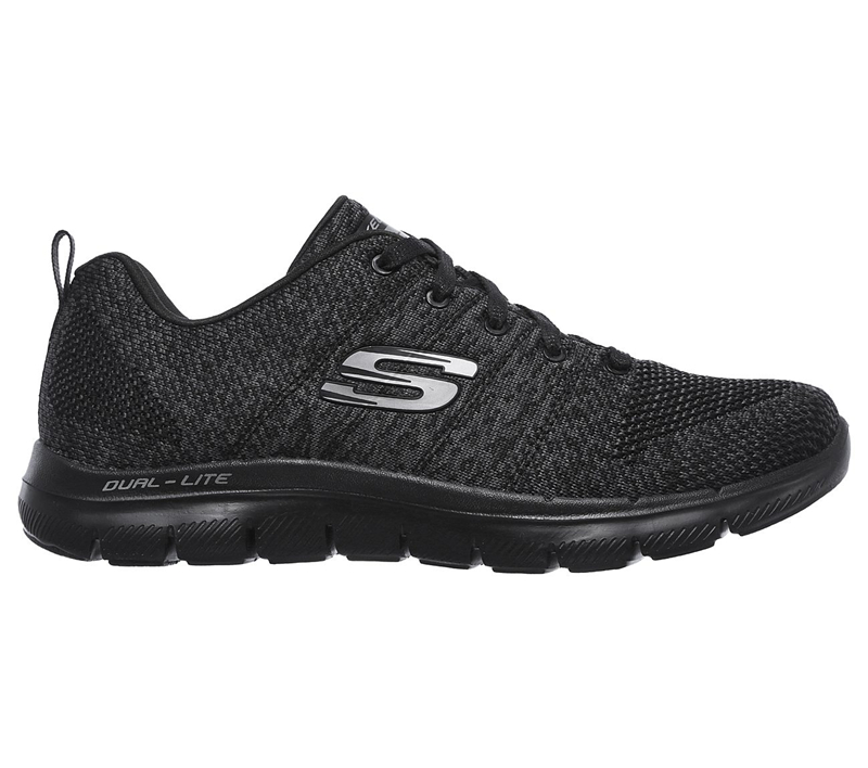 Skechers Women Flex Appeal 2.0 - High Energy Black/Charcoal