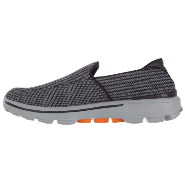 Skechers Men Extra Wide Fit (4E) Shoes - Charcoal/Orange