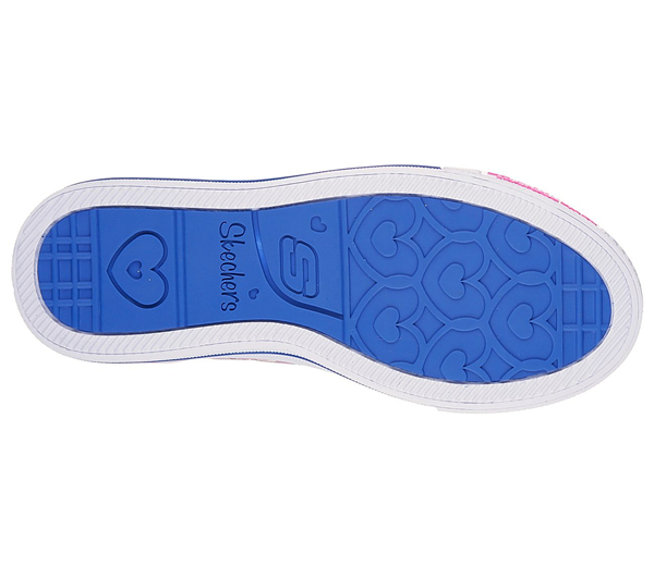 Skechers Girls Twinkle Toes: Shuffles - Expressionista Blue/Neon Pink