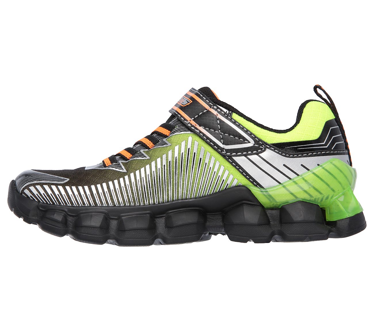 Skechers Boys S Lights: Flashpod - Scoria Black/Lime