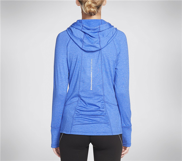 Skechers Women Ridge Hoodie Sweatshirt Blue
