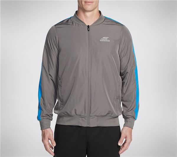 Skechers Men Strand Bomber Jacket Gray/Blue